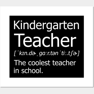 Funny kindergarten Teacher Meaning T-Shirt Awesome Definition Classic Posters and Art